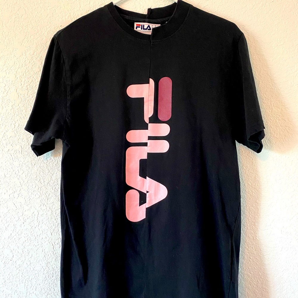 Dope Fila T-shirt pink letters